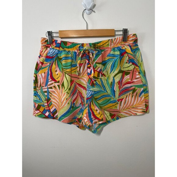 C&C California Womens 100%‎ Linen Tropical Print Shorts - Picture 1 of 4